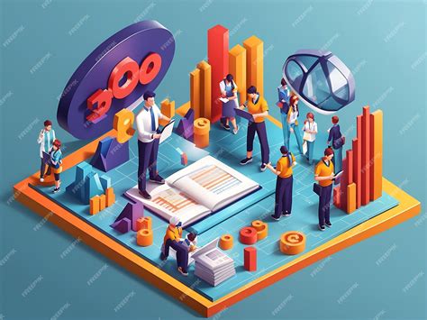 Premium AI Image | Business and marketing concept in 3d isometric