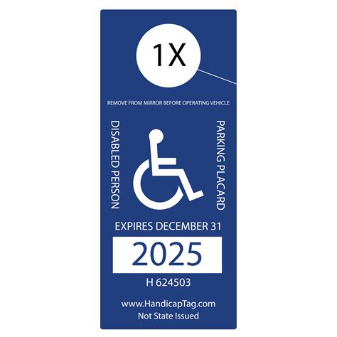1 Permit | Handicap Parking Permits and Tags
