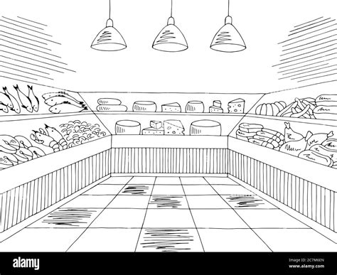 sketch grocery store drawing - Zola Burgos