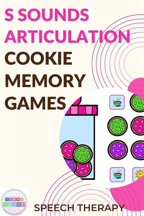 S Articulation Cookie Theme Digital Memory Games For Speech Therapy