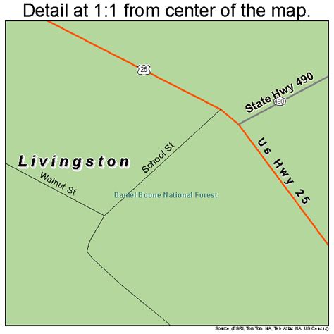 Livingston Kentucky Street Map 2147098