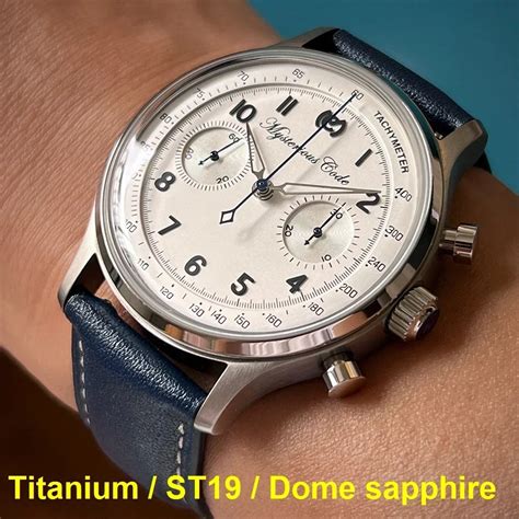 Mysteri Se Code Hommage 40mm Titan 1963 Pilot Uhr Milit R Multifunktion