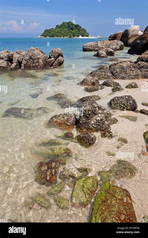 Coral Beach Pulau Pangkor Island Malaysia Stock Photo Alamy