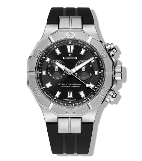 Edox Reloj Para Hombre Delfin The Original Deportivo Plateado El