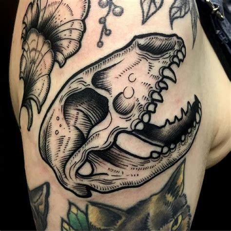 badger skull tattoo | Tattoos, Body art tattoos, Skull tattoo