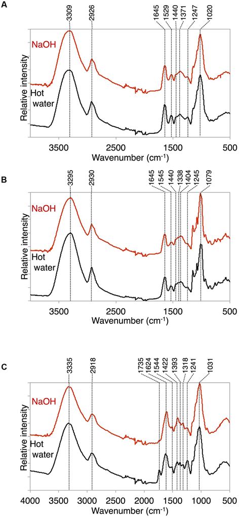 ATR FTIR Spectra Obtained From K Flaccidum C Reinhardtii And A