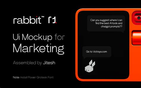 Rabbit R1 Device Ui Mockup for Marketing | Figma