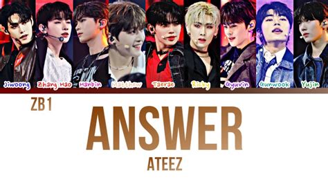 HOW WOULD ZB1 ZEROBASEONE SING ANSWER BY ATEEZ YouTube