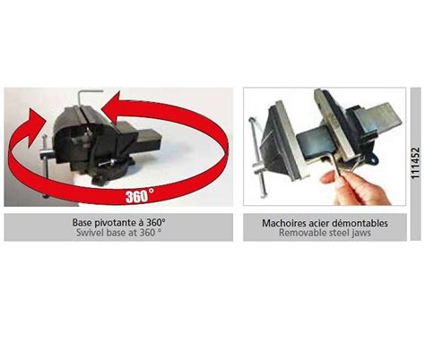 Etau D Tabli En Fonte Base Rotative Mm Eto Fartools Bricorama