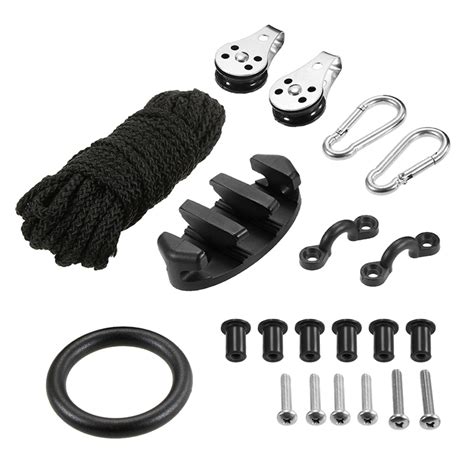 21pcs Water Sports Kayak Canoe Anchor Trolley Kit Cleat Rigging Ring