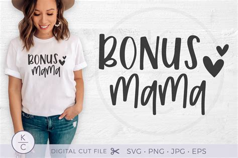 Bonus Mama Svg Step Mom Svg Gráfico Por Thekccollectiveco · Creative