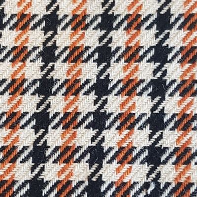 Bezugstoff Pepita houndstooth orange weiß