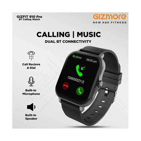 Gizmore Gizfit Pro Smart Watch Black