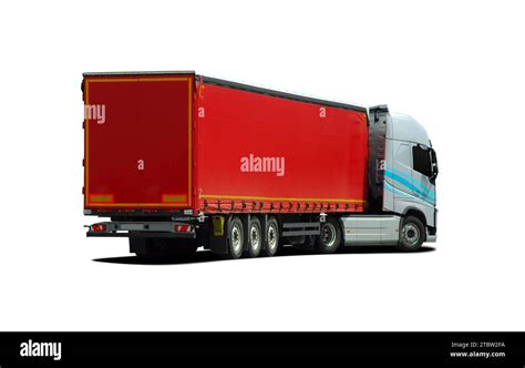 large truck  semi trailer rear view stock photo alamy
