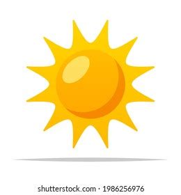 Yellow Sun Vector Isolated Illustration Stock Vector (Royalty Free ...