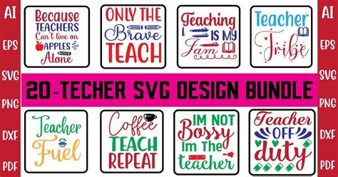 Teacher Svg Design Bundle Bundle · Creative Fabrica