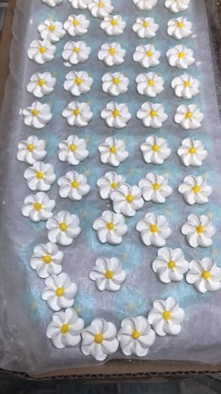 Large Drop Flower Royal Icing Decorations Bulk Assortment