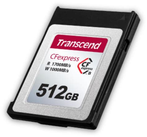 Transcend CFexpress 820 Type B Memory Card 512GB