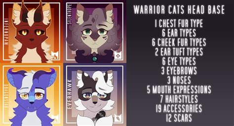 F2U Customizable Warrior Cats Head Base By Fernaldo01 On DeviantArt