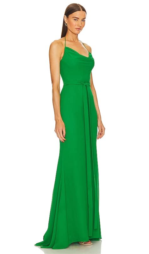 Green Halter Maxi Dress Silk Satin In Olive Lime And More Revolve