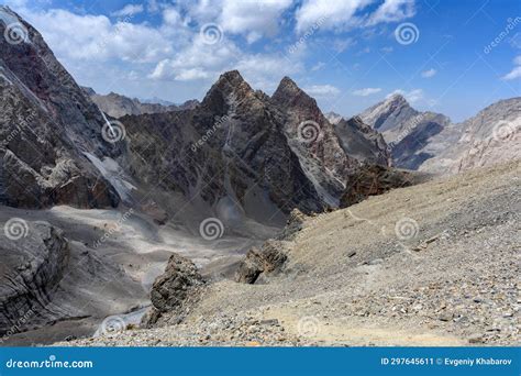 Hiking Trail In The Mountains Of Tajikistan Stock Image Image Of