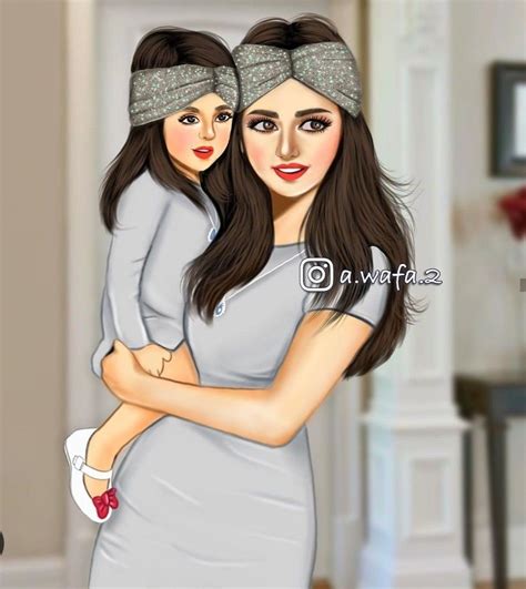 Pin By Romina Ortega On Ng Mother Daughter Art Cute Girl Drawing