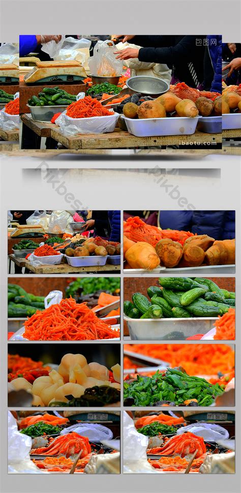 Chinese traditional street pickles with bright colors | Video MP4 Free ...