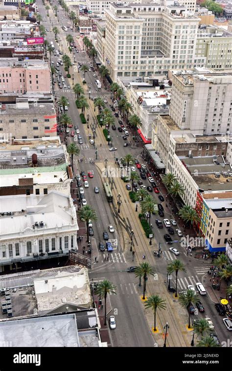 Aerial View Of Canal Street New Orleans Louisiana Stock Photo Alamy