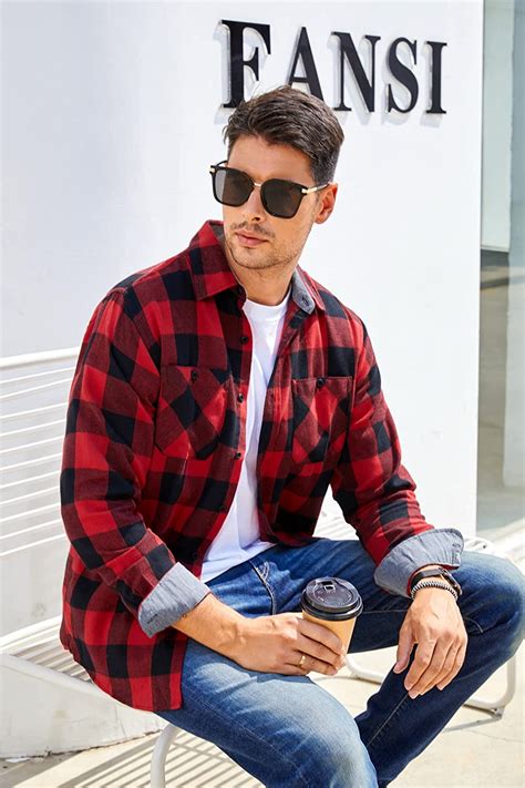 Alex Vando Mens Button Down Shirts Regular Fit Long Sleeve Casual Plaid