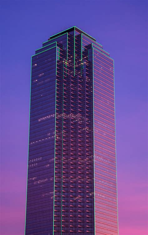 The Sun Setting On Bank Of America Plaza Tonight Rdallas