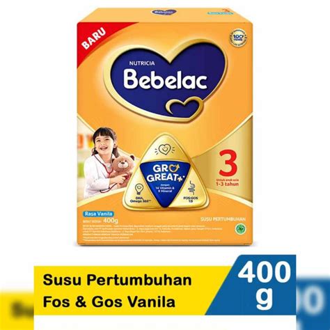 Jual Bebelac 3 Susu Pertumbuhan Fos Gos Vanilla Madu 400G Shopee