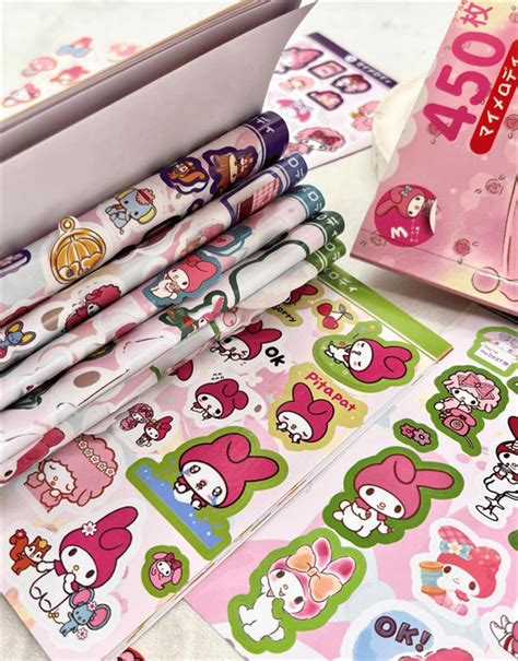 Sanrio My Melody Karakteri Defter 16 Yaprak 450 Adet Sticker Bullet