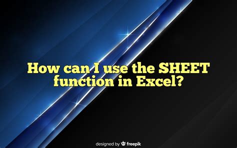 sheet function  excel