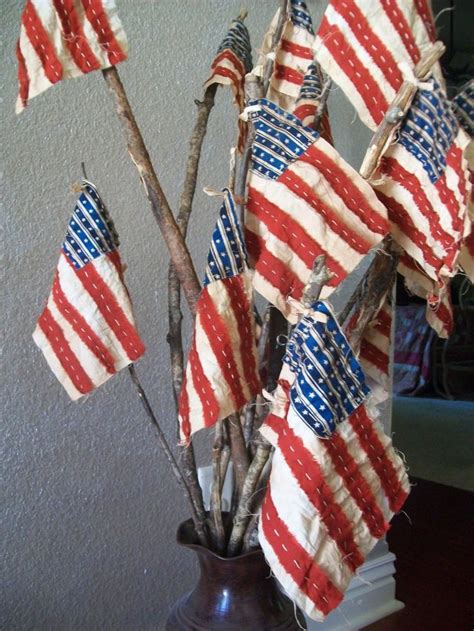 Primitive American Flag Tutorial July 4th Pinterest