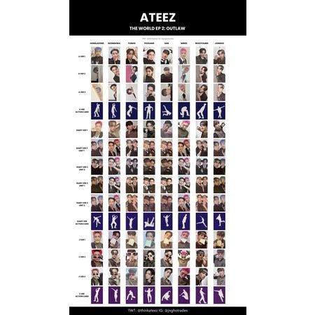 Ready Stock Album Photocard Ateez Th Mini Album The World Ep