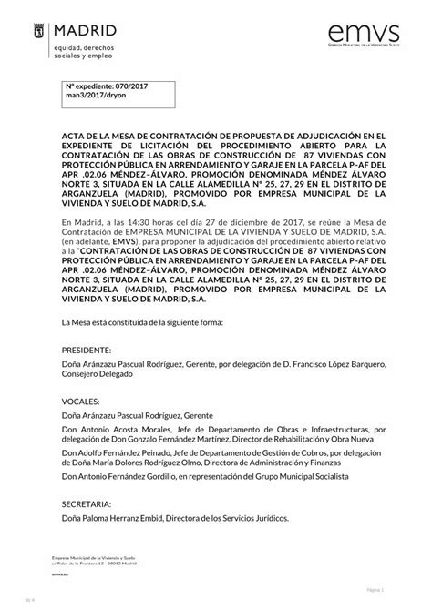 Pdf Acta De La Mesa De Contrataci N De Propuesta De Pdfslide Net