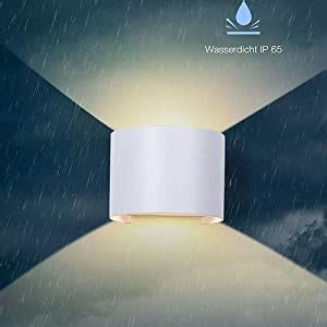 Etime W Led Wandleuchte Au En Wandlampe Wasserdicht Mit Einstellbar