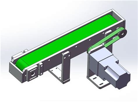 同步带连接小型输送带3d模型下载三维模型solidworks模型 制造云 产品模型