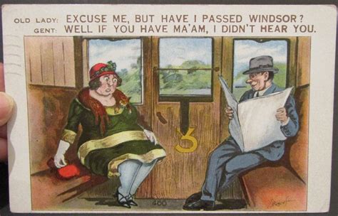 Vintage Humorous Postcard Train Travel Posted Ebay