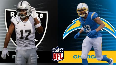 Las Vegas Raiders Vs Los Angeles Chargers Week 1 Madden 23 Gameplay Simulation Youtube