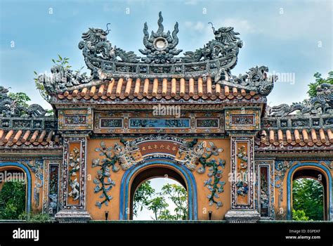 Gate In Hue Citadel In Vietnam Stock Photo Alamy