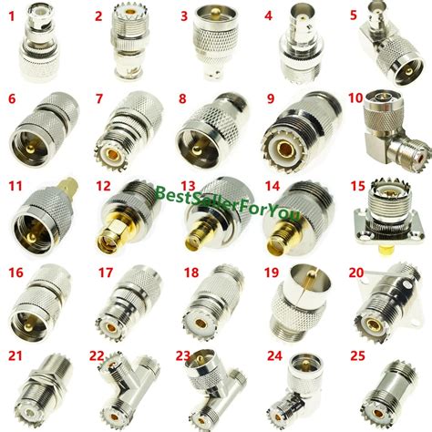 1Piece UHF SO 239 PL 259 TO BNC N SMA UHF SO239 PL259 Male Female RF