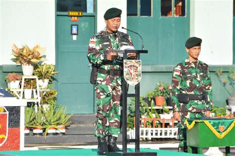 Tumbuhkan Jiwa Patriotisme Yonarmed 11 Kostrad Laksanakan Upacara