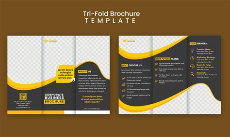 tri fold brochure template design  copy space  front