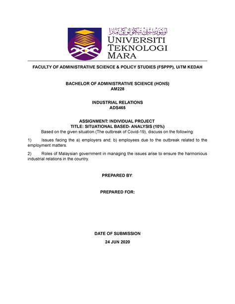 Example Of Assignment Report Uitm Joslynmcyschultz