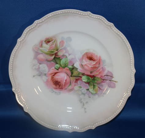 Beautiful Early German P K Silesia Porcelain Hand Painted Plate With