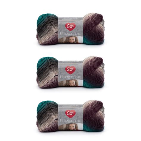 Red Heart Boutique Unforgettable Tealberry Yarn 3 Pack Of 100g 3 5oz Acrylic 4 Medium