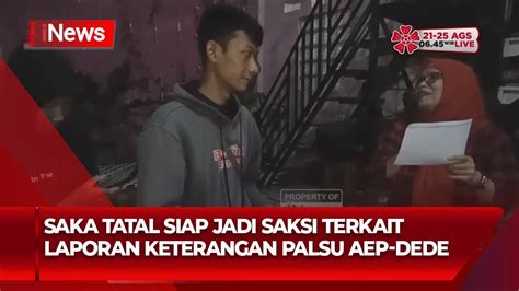 Saka Tatal Akan Penuhi Panggilan Bareskrim Jadi Saksi Kasus Keterangan