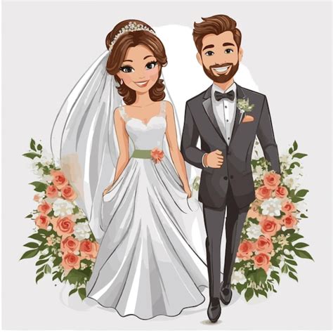 Imagem De Casamento Desenho - Vector de desenho de casamento | vetor Premium gerado com IA