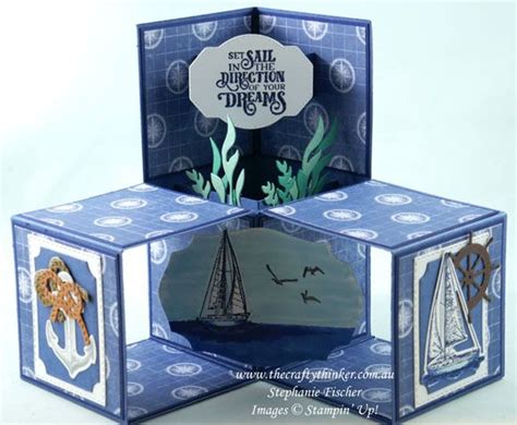 Sailing Home D Cube Card Fun Fold For Masculine Card